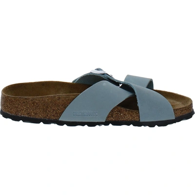 Shop Birkenstock Siena Womens Leather Casual Slide Sandals In Blue