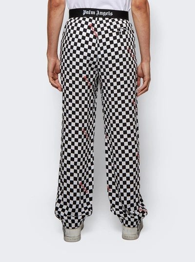 Palm Angels Damier Check Print Easy Pants In Black