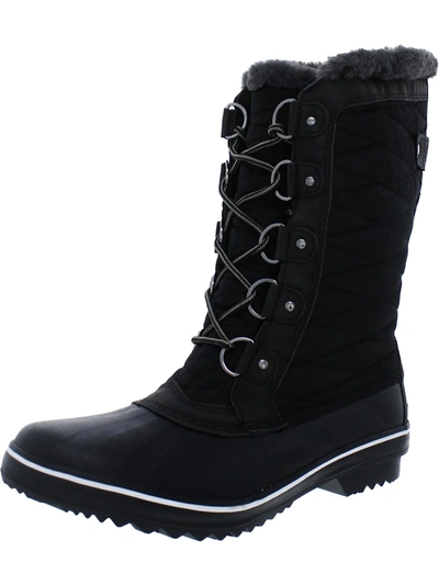 Shop Jbu By Jambu Chilly Womens Leather Mid Calf Winter & Snow Boots In Black