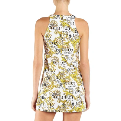 Shop Versace Jeans Couture Womens Printed Short Mini Dress In Multi