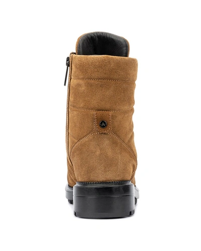 Shop Aquatalia Leia Weatherproof Leather Boot In Brown