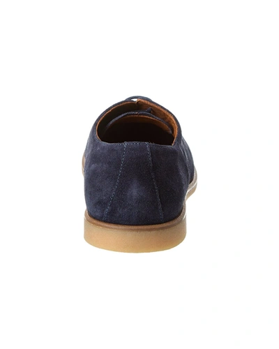 Shop Aquatalia Silvio Weatherproof Suede Oxford In Blue