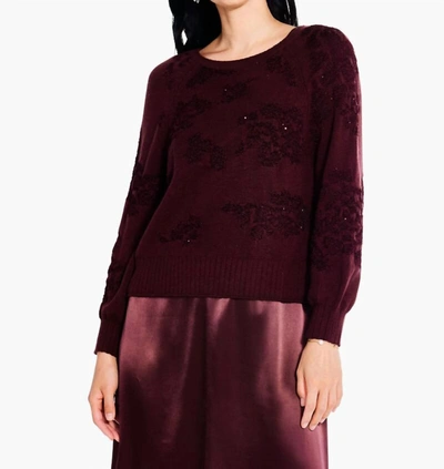 Shop Nic + Zoe Twist It Up Sweater In Burgundy In Red