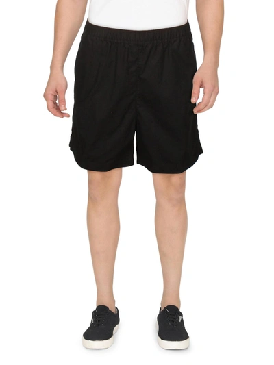 Shop Calvin Klein Mens Poplin Pull On Casual Shorts In Black