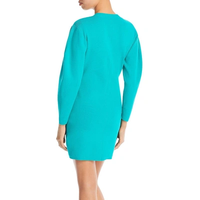 Shop A.l.c Nate Womens Mini V-neck Sweaterdress In Blue