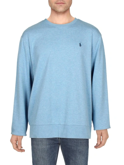 Shop Polo Ralph Lauren Mens Crewneck Pullover Sweatshirt In Blue