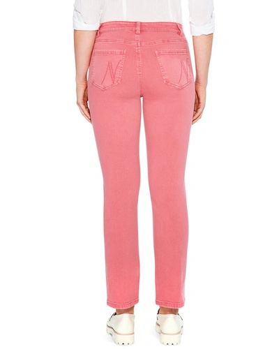 Shop Nic + Zoe Colored Mid Rise Straight Ankle Jean In Pink