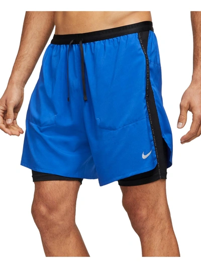 Shop Nike Mens Sports Running Shorts In Blue