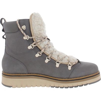 Shop Zerogrand Cole Haan Womens Leather Faux Fur Hiking Boots In Multi