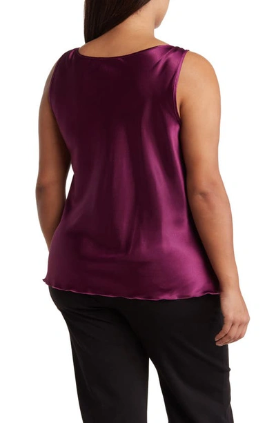 Shop Tash And Sophie Chain Strap Satin Top In Plum