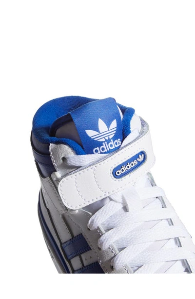 Shop Adidas Originals Forum Mid Sneaker In White/ Team Royal Blue/ White