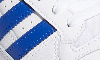 Shop Adidas Originals Forum Mid Sneaker In White/ Team Royal Blue/ White
