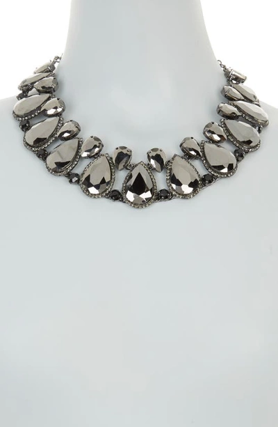Shop Tasha Crystal Collar Necklace In Jet