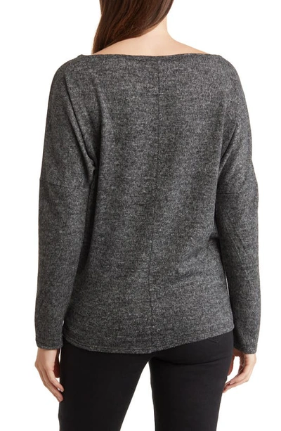 Go Couture Boat Neck Pullover In Beetroot Purple