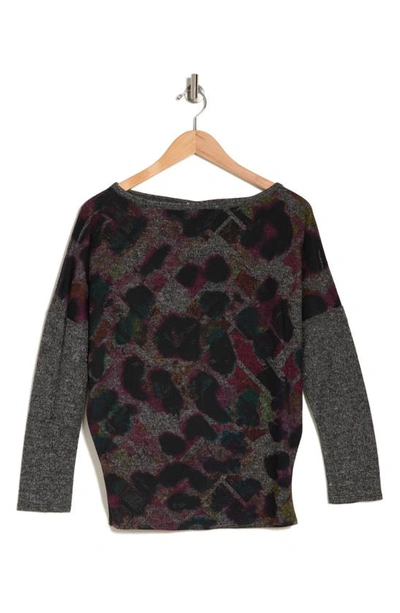Shop Go Couture Drop Shoulder Swing Knit Top In Beetroot Purple