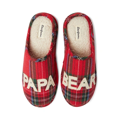 Shop Dearfoams Men's Plaid Papa Bear Clog In Red
