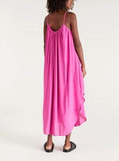 Shop Z Supply Tiana Crinkle Midi Dress In Rose Violet In Pink