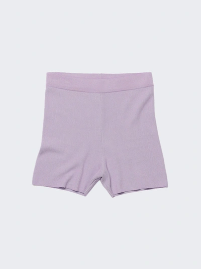 Shop Jacquemus Le Short Arancia Knit Bike Shorts In Purple