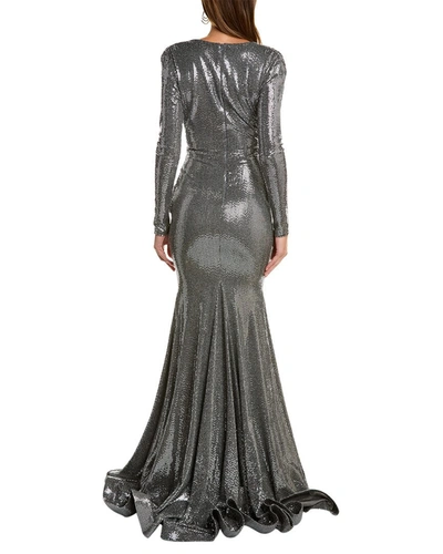 Shop Issue New York Sequin Gown In Silver