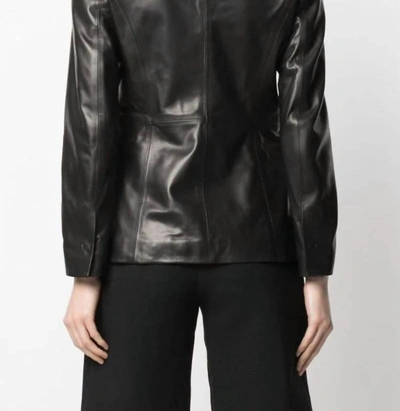 Shop Suprema Nero Leather Blazer In Black