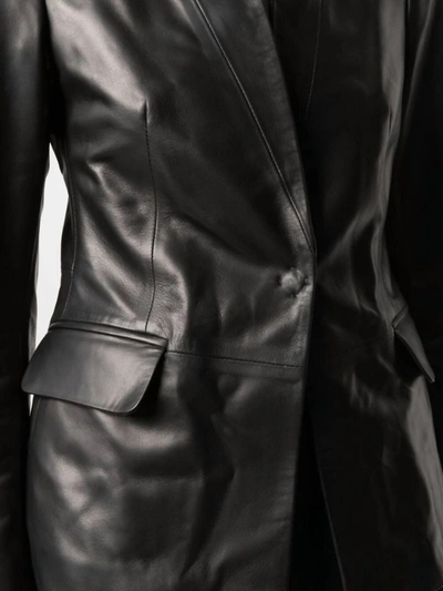 Shop Suprema Nero Leather Blazer In Black