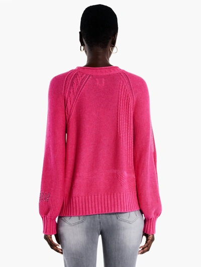 Shop Nic + Zoe Crafted Cables Sweater In Pink Multi
