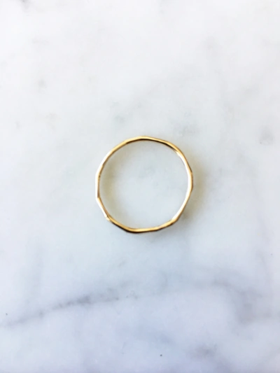 Shop A Blonde And Her Bag Hammered Knuckle Demi Fine Ring In Silver