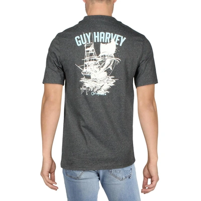Shop Guy Harvey Mens Graphic Crewneck T-shirt In Grey
