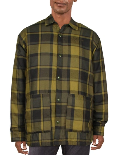 Shop Marmot Lanigan Mens Flannel Warm Shirt Jacket In Green