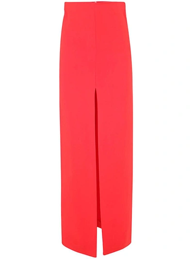 Shop Patou Long Slit Skirt Clothing In Red