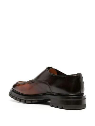 Shop Santoni Emric Loafers Shoes In Brown