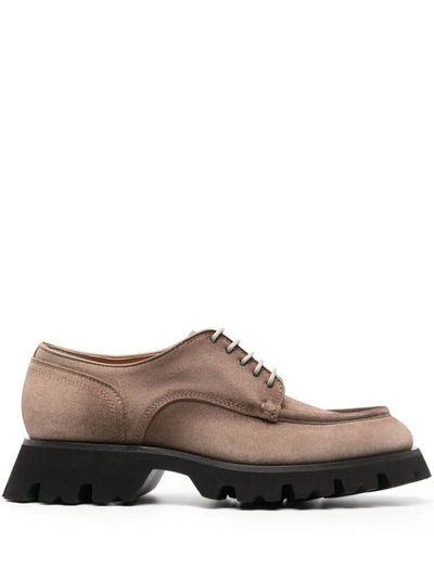 Shop Santoni Gunnar Lace Up Shoes In Brown