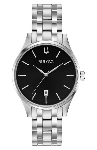 Shop Bulova Bracelet Watch, 38mm In Silver-tone