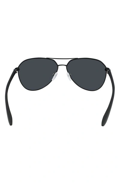 Shop Nike City 61mm Aviator Sunglasses In Satin Black / Grey