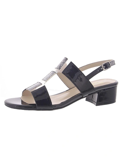 Shop Beacon Loretta Womens Patent Ankle Strap Dress Sandals In Black