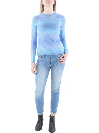 Shop Vince Womens Alpaca Space Dye Crewneck Sweater In Blue