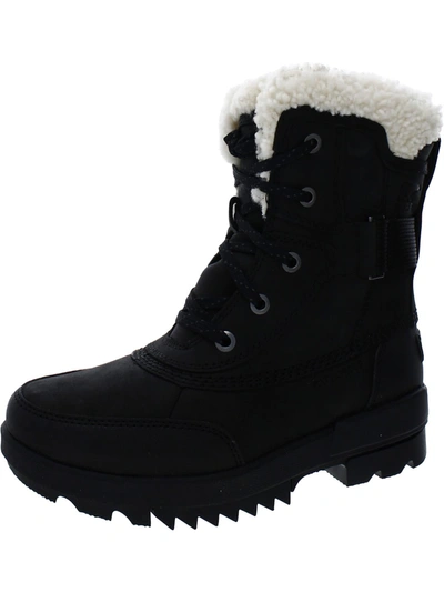 Shop Sorel Tivoli Iv Parc Boot Wp Womens Leather Shearling Lined Winter & Snow Boots In Black