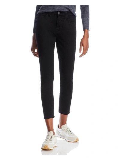 Shop Jen7 Womens Mid-rise Ankle Skinny Jeans In Black