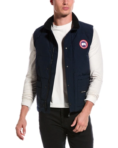 Blue Freestyle Padded Gilet In Navy