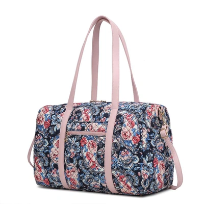 Shop Mkf Collection By Mia K Khelani Quilted Cotton Botanical Pattern Women's Duffle Bag In Multi