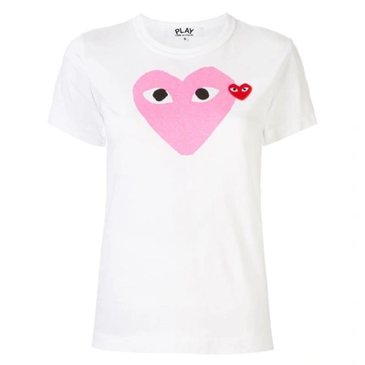 Shop Comme Des Garçons Play T-shirts In White