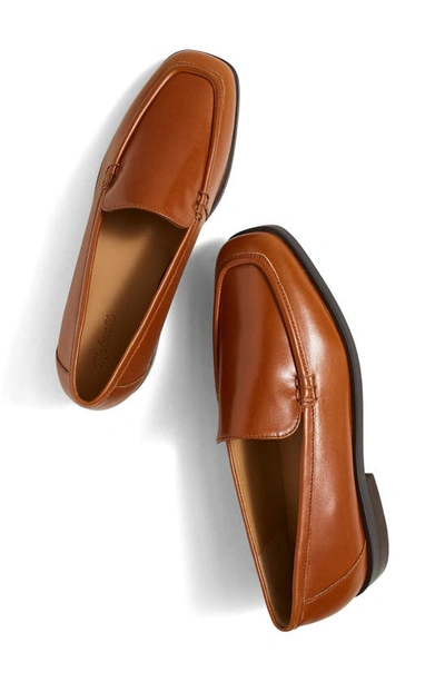 Madewell Ludlow Square Toe Loafer In Warm Coffee