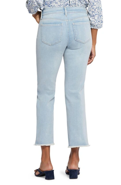 Shop Nydj Marilyn Frayed Two-button Ankle Straight Leg Jeans In Westminster