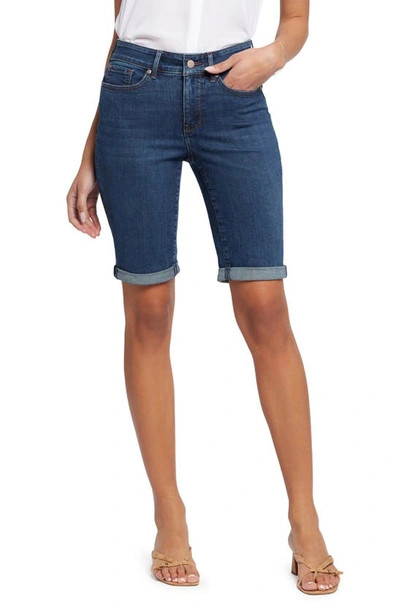 Nydj Women's 11" Briella Rolled Cuff Denim Shorts In Blue