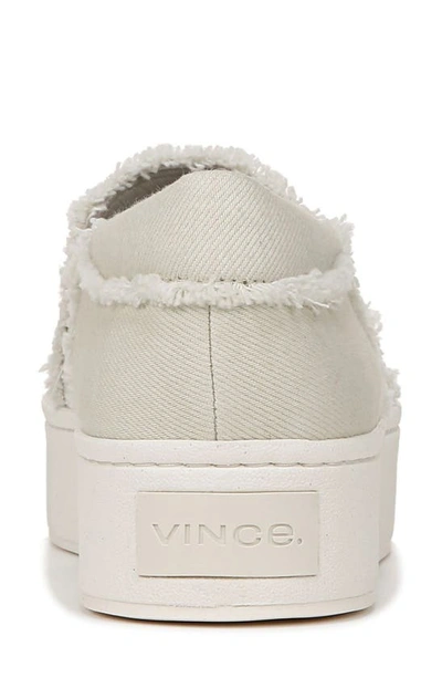 Shop Vince Warren Fray Platform Sneaker In Pale Grey