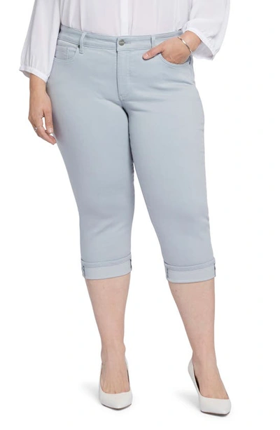 Shop Nydj Marilyn Cool Embrace® Cuff Crop Straight Leg Jeans In Sea Ice