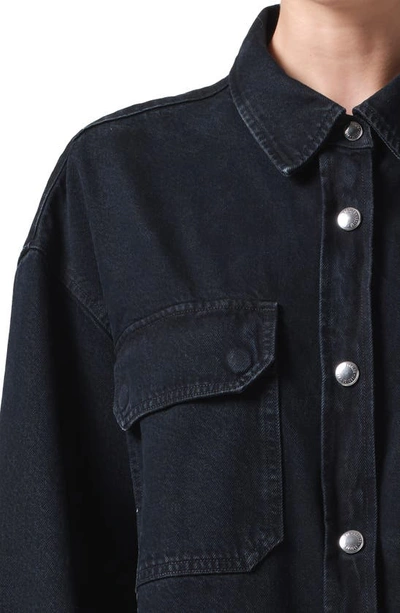 Agolde Camryn Denim Shirt In Crushed