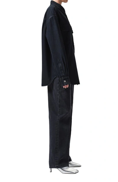 Agolde Camryn Denim Shirt In Crushed