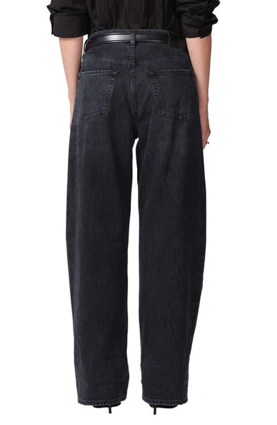 Shop Citizens Of Humanity Ayla High Waist Baggy Organic Cotton Wide Leg Jeans In Tuxedo Voila
