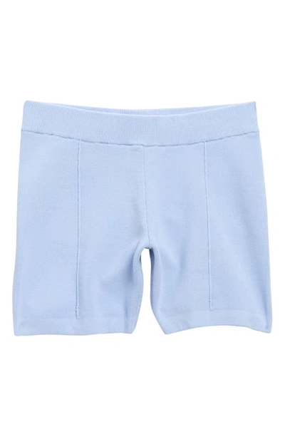 Shop Reiss Kids' Latin Jr Knit Shorts In Soft Blue